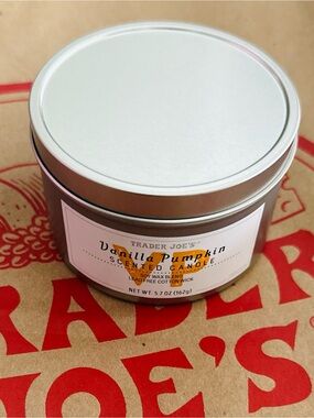 🍁Vanilla Pumpkin Scented Candle - Silver Tin